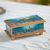 Painted glass box, 'Sea Life' - Painted glass box thumbail