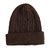 100% alpaca hat, 'Brown Mountain Roads' - Hand Woven 100% Alpaca Wool Beanie Hat (image 2c) thumbail