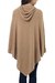 Alpaca blend poncho, 'Tan Riding Hood' - Alpaca blend poncho (image 2c) thumbail