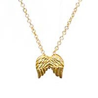 Gold-plated pendant necklace, 'Guardian Angel' - Dogeared Gold Dipped Guardian Angel Charm Necklace