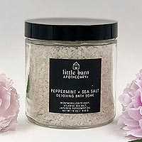 Peppermint and Sea Salt Bath Soak - Organic Detoxing Peppermint and Sea Salt Bath Soak