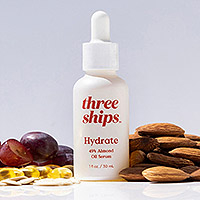 Three Ships Hydrate Almond Oil Serum - Gluten-Free and Vegan Skin Serum with Almond Oil