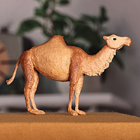 Papier mache sculpture, 'Memorial to the Resilient' - Hand-Painted Papier Mache Camel Sculpture from Armenia