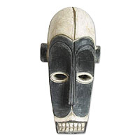 African Gabonese wood mask Fang Troubadour Ghana