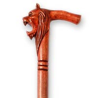Wood walking stick King of the Lions Ghana