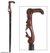 Wood walking stick, 'Jester' - Hand-Carved Sese Wood Walking Stick from Ghana thumbail
