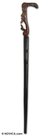 Wood walking stick, 'Jester' - Hand-Carved Sese Wood Walking Stick from Ghana (image 2a) thumbail
