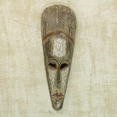 Akan wood mask, Ghanaian Mother
