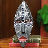 Hausa wood Africa mask,