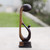 Ebony sculpture, 'Father and Son' - Fair Trade Abstract Wood Sculpture thumbail