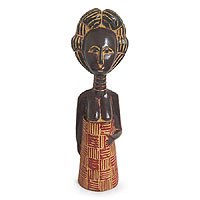 Wood fertility doll,