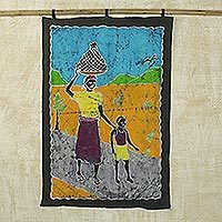 Batik wall hanging,