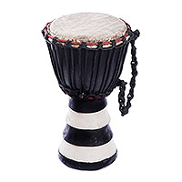 Kpanlogo drum Black and White Beat Ghana