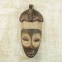 Congolese wood Africa mask,