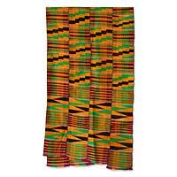 Cotton blend kente cloth scarf,