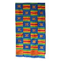 Cotton blend kente cloth scarf,