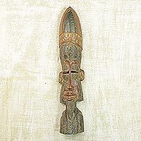 Burkina Faso African wood mask,