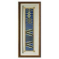 Kente cloth wall panel Two Heads Are Better than One Ghana