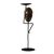 Iron and wood candleholder, 'African Mask' - Iron and wood candleholder thumbail