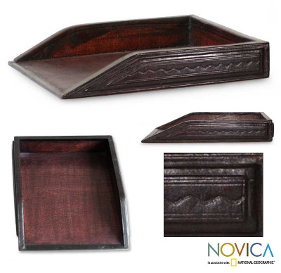 Leather desk tray, Paper House