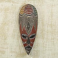 African mask, 'Bountiful Togolese Harvest' - Togolese Wood Mask