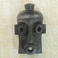 African wood mask,