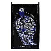 Batik cotton wall hanging,
