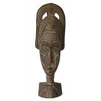 African wood mask,
