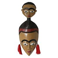 African wood mask,
