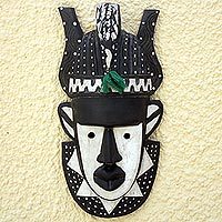African wood mask,