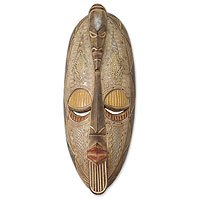 African wood mask,