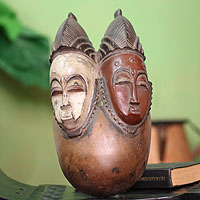 Baule wood mask Marriage Ceremony Ghana
