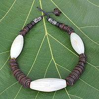Agate beaded necklace, 'Adom Wo Wim' - Agate beaded necklace