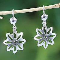 Sterling silver dangle earrings, 'Stars of Hope' - Sterling Silver Dangle Earrings