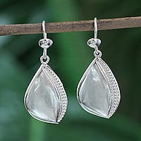Sterling silver dangle earrings, 'Prosperity' - Sterling Silver Dangle Earrings