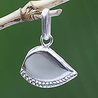 Sterling silver pendant, 'Prosperity' (medium) - Hand Made Sterling Silver Pendant (Medium)