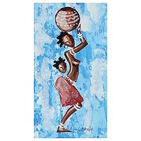 Woman from the Blue Lakeside Ghana