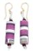 Recycled paper dangle earrings, 'Royalty' - Recycled Paper Dangle Earrings (image 2a) thumbail