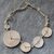 Recycled paper pendant necklace, 'Woven Sideways' - Recycled paper pendant necklace thumbail