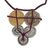 Recycled paper pendant necklace, 'Cross My Red Heart' - Recycled paper pendant necklace (image 2a) thumbail