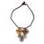 Recycled paper pendant necklace, 'Cross My Red Heart' - Recycled paper pendant necklace (image 2c) thumbail