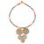 Recycled paper pendant necklace, 'Cross My Rainbow Heart' - Recycled paper pendant necklace (image 2c) thumbail