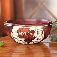 Wood decorative bowl African Heritage Ghana