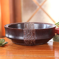 Wood and aluminum decorative bowl The King s Possession Ghana