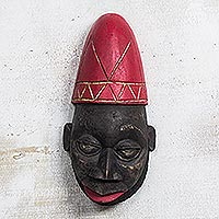Nigerian wood mask, 'Yoruban Man' - Nigerian wood mask