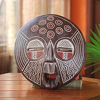 Ghanaian wood mask African Circles Ghana