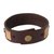 Men's leather wristband bracelet, 'Brown Adinkra Celebration' - Men's African Leather Wristband Bracelet (image 2b) thumbail