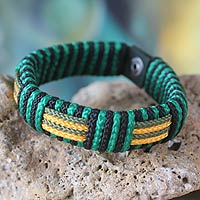 Men's wristband bracelet, 'Essence of Africa' - Men's Wristband Bracelet