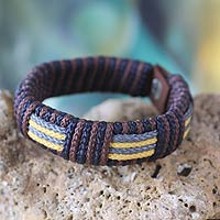 Men's wristband bracelet, 'Song of Africa' - Men's wristband bracelet