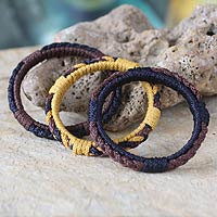 Bangle bracelets Earth Akan Enigma set of 3 Ghana